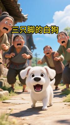 三只脚的白狗