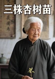 三株杏树苗