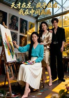 天才在左，疯子在右，我在中间画画