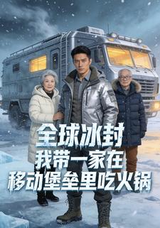 全球冰封我带一家在移动堡垒里吃火锅