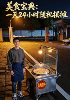 美食宝典：一天24小时随机摆摊